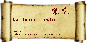Nürnberger Ipoly névjegykártya